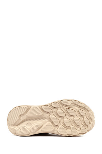 Derimod Zero Women's Beige Lace-Up Thick Sole Fabric Sneaker 25Afd43126F