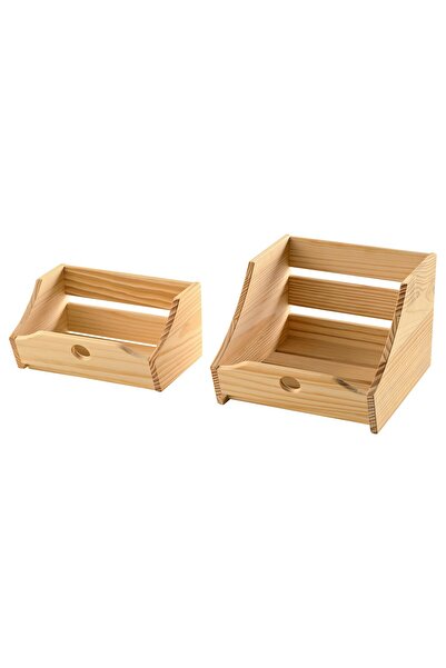 Generic Food storage box, set of 2, wood