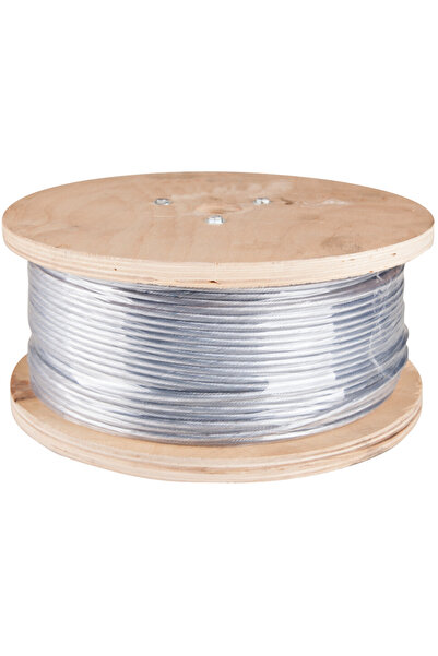 Evotools Cablu de oțel galvanizat plastifiat - 100 ml lățime 4-5,5 mm 100 m