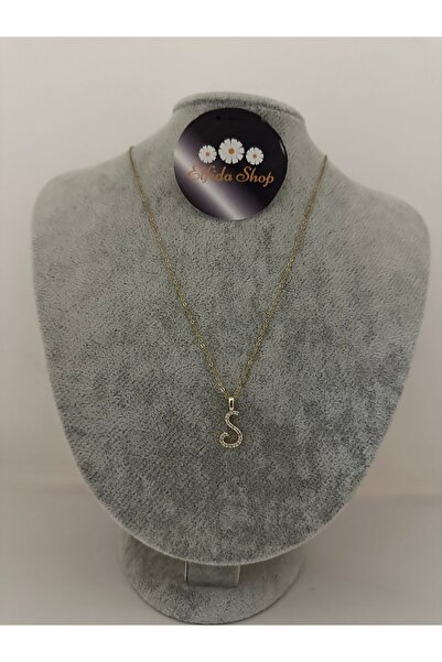 Elfida Shop Steel S Letter Stone Necklace