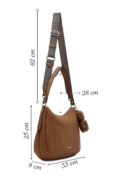 Derimod Women's Brown Long Strap Shoulder Bag 25Wbd2550Ft
