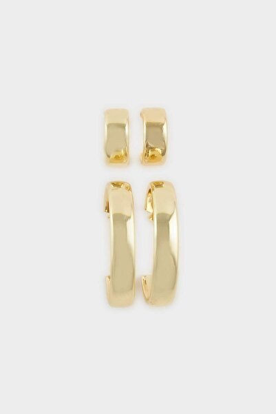 DeFacto Women's 2-Piece Gold Earrings G5109Axns