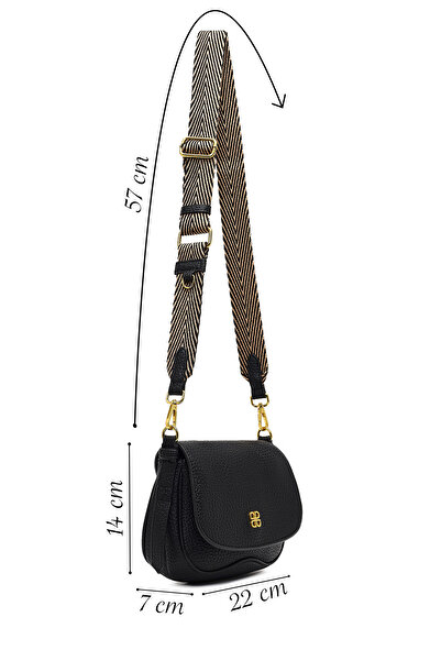 Derimod Women's Black Long Strap Crossbody Bag 25Wbd2539Ft