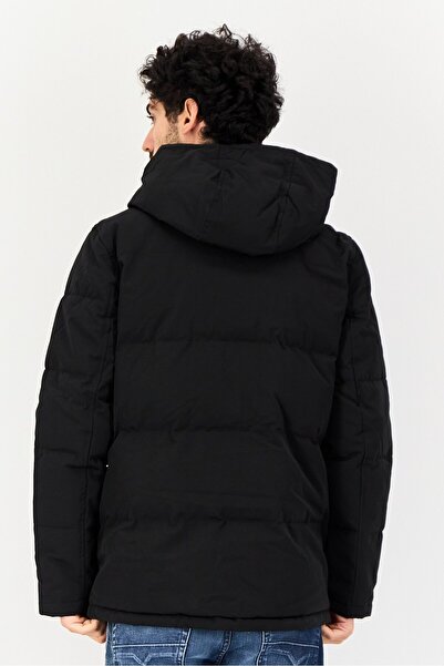 Levi's Men Long Sleeve Brand Logo Parka Jacket, Black