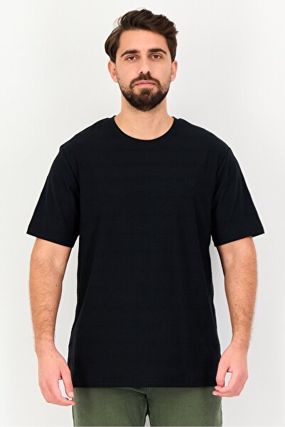 Chaps Men Crew Neck Short Sleeve Embroidered Logo T-Shirt, Black