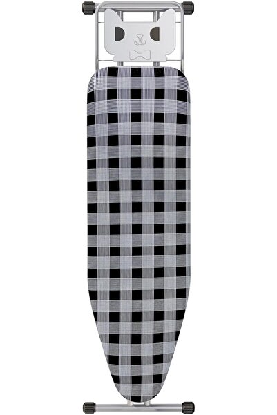 HYX Ironing Board 13 x 43 in Extra Wide, Thick Padded Cover, Height Adjustable - Checkered Gray