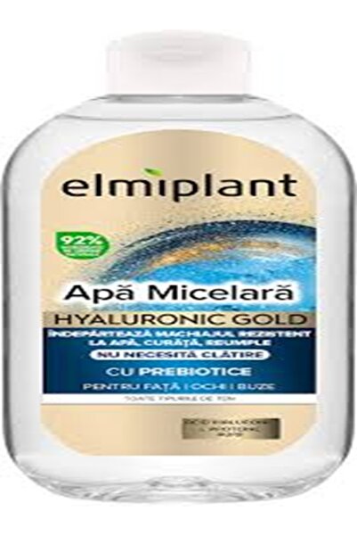 ELMIPLANT Micellar water with hyaluronic acid and gold proteins, 400 ml