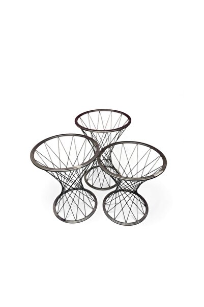 Home Zigon Telli Pota Model Metal Sehpa Ayağı Seti – 40/35 cm Çap – 45-50-55 ...