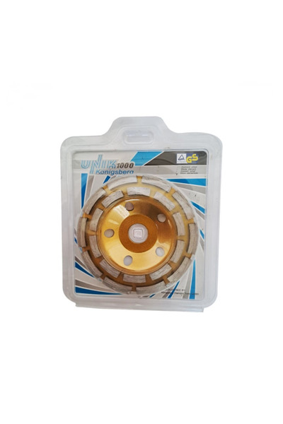 DDT Diamond cup wheel 125 mm, yellow, for grinding concrete, mosaic, marble