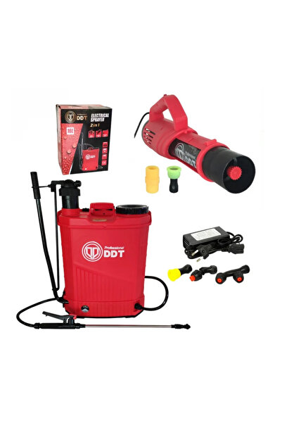 DDT Set Pompă de Stropit Electrică 12L cu Acumulator + Atomizor Electric Port...
