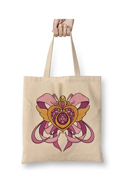 Toyaso Sailor Moon Eternal White Tote Bag Τσάντα αγορών με μακριά λαβή Τσάντα παραλίας