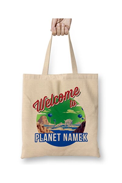 Toyaso Dragon Ball Z Bine ați venit pe Planeta Namek Geantă de pânză albă cu ...