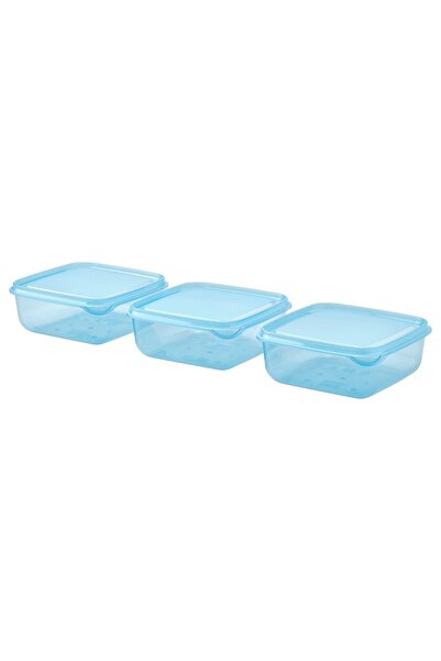 Generic Food container with lid, blue, 0.6 l