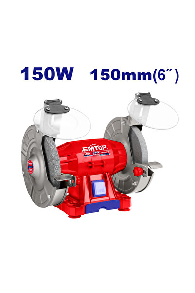 EMTOP Polizor Electric De Banc Cu 2 Pietre, 150 Mm, 150 W