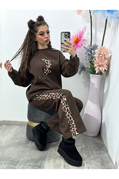 KATYDEA STORE Thick TIGER Brown Tracksuit