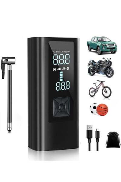 Arabest ضاغط هواء محمول، منفاخ إطارات قابل لإعادة الشحن