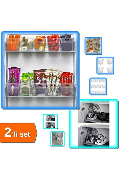 HerEveOyuncak 6 Adet Buzdolabı İçi Mini Düzenleyici Kutu + 6 Bölmeli Tencere ...