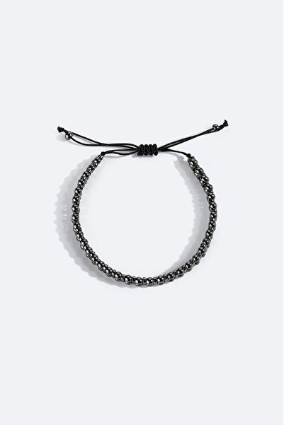 Avva Men's Anthracite Stone Bracelet B009605