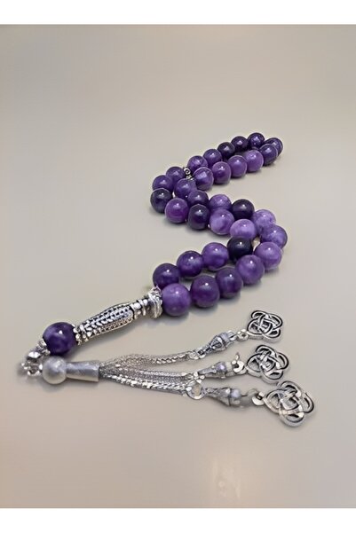 NO BRAND 33 سبحة صلاة من اليشم الطبيعي/10 مم