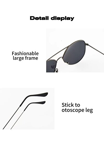 Generic Men's full-rim black polarized UV400 aviator sunglasses