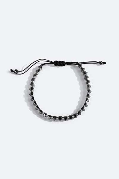 Avva Men's Silver Color Stone Bracelet B009607