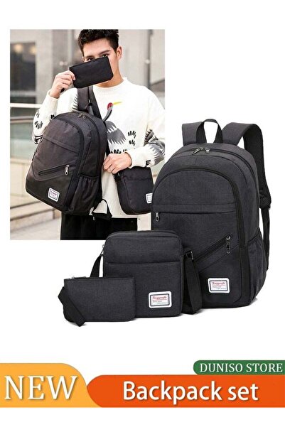 DOMEET حقيبة ظهر كاجوال للكمبيوتر المحمول مكونة من 3 قطع للرجال والنساء، حقيب...