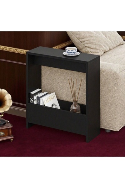 Gogoya Multifunctional Side Table with Magazine Rack 55x20x60 cm | Living Room Bedroom Balcony Small