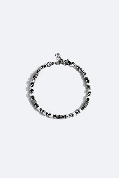 Avva Men's Gray Stone Bracelet B009613