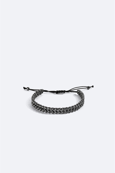 Avva Men's Anthracite Stone Bracelet B009605