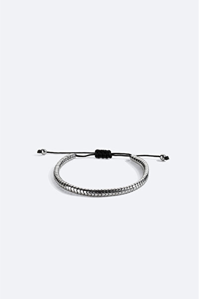 Avva Men's Silver Color Stone Bracelet B009603