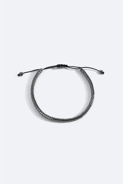 Avva Men's Anthracite Stone Bracelet B009608