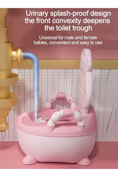 Generic Baby Potty Toilet Potty Training Seat with Handle Potty Chair with High Back Support Splash Guard