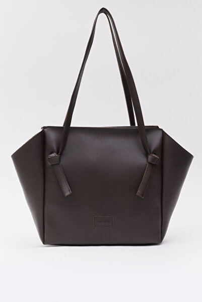 Shanta حقيبة كتف نسائية يومية للعمل والمدرسة من Acı Kahve D44 مع تفاصيل ربط و...