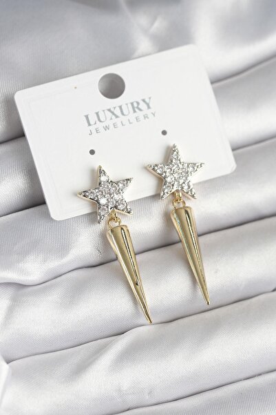 cleovibe أقراط ذهبية عصرية من الزركون – حافة نظيفة