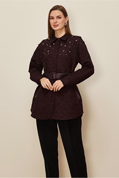 Alvina Belted Stone Embroidered Tunic 46138