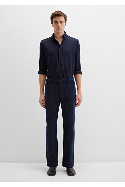 Mavi Navy Blue Velvet Trousers 0010509-70490