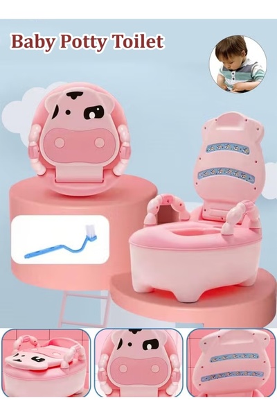 Generic Baby Potty Toilet Potty Training Seat with Handle Potty Chair with High Back Support Splash Guard