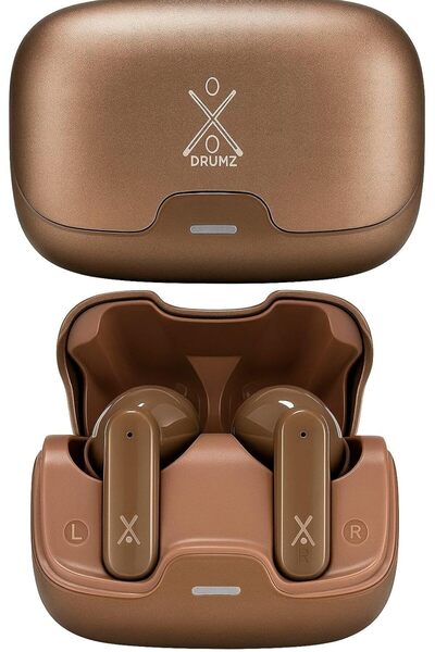 Generic DRUMZ 2025 Gaming Earbuds - Studio-Quality, Noise Cancelling, 100 Hrs, IPX5 (Golden)