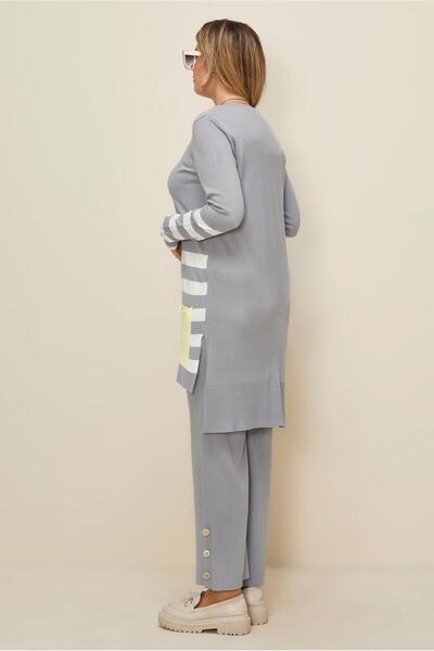 TRENDTESETTÜR Women's Gray Pants and Knitwear Set t 42124