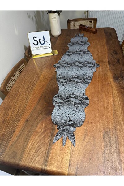 EHA LAZER Siva Asimetrična Prirodna koža Specijalna Sa deznom Stolni raner / ...