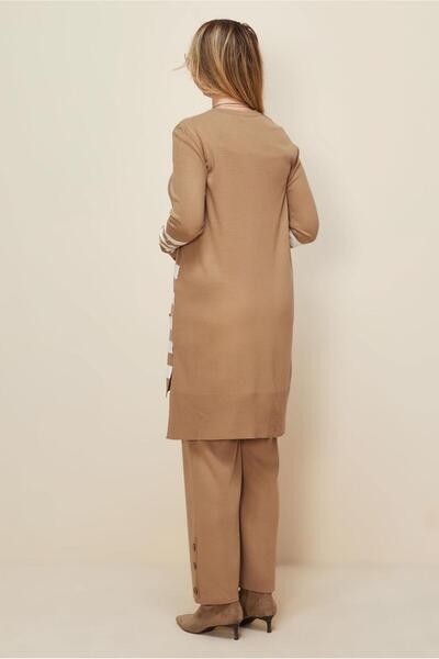 TRENDTESETTÜR Women's Brown (Camel) Pants and Knitwear Set t 42124