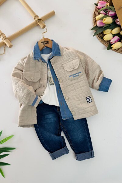 Minigimin Cicileri Miniğimin Cicileri Καπιτονέ Σετ για αγόρια 4 τεμαχίων με μ...