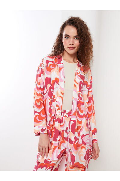 LC Waikiki Alita City Lcw Modest Pink Viscose Patterned Basen Length Women's ...