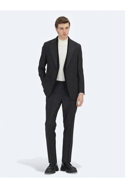 Kip Anthracite Plain Comfort Fit Suit