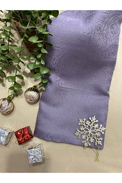 MİNELEŞARP34 Mineleşarp etnik desen leylak moru Monogram jakar şal kayma kırı...