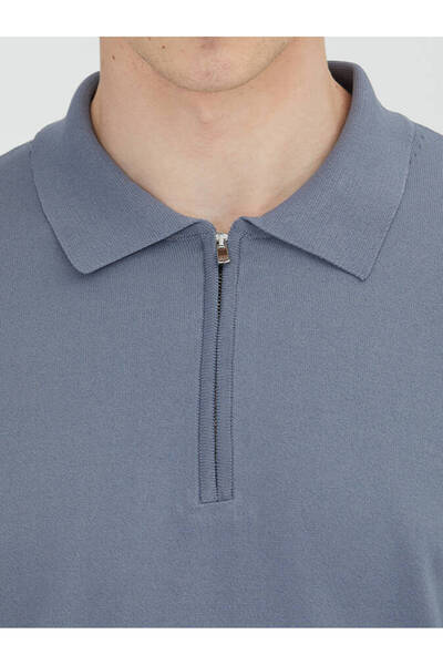 Kip Πλεκτό πουλόβερ με λαιμόκοψη μπλε αεροπορικής εταιρείας