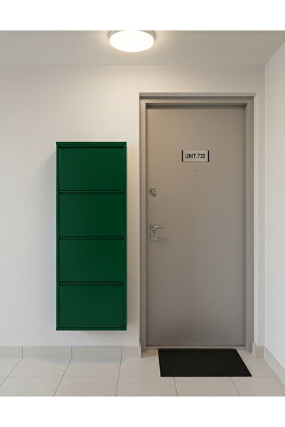 MEYORA 4'lü Metal Ayakkabılık - Yeşil - 6005