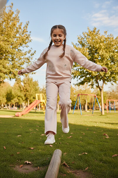 Fulla Moda Star Embroidered 2-Piece Girl's Set