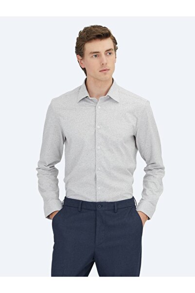 Kip Cămașă casual bumbac 100% cu dungi de nurcă, cu croială normală