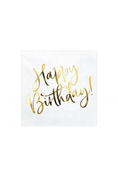 Partydeco Happy Birthday Foil Balloons Gold - 340 x 35 cm